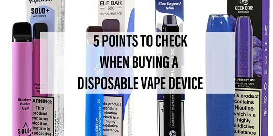 5 things to check while buying disposable vapes