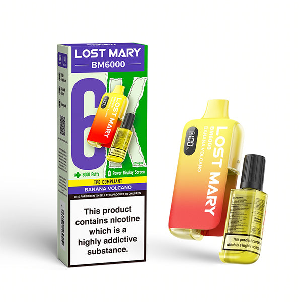 Lost Mary BM6000 Disposable Vape Banana Volcano