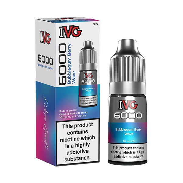 IVG 6000 Bubblegum Berry Wave 10ml Nic Salt