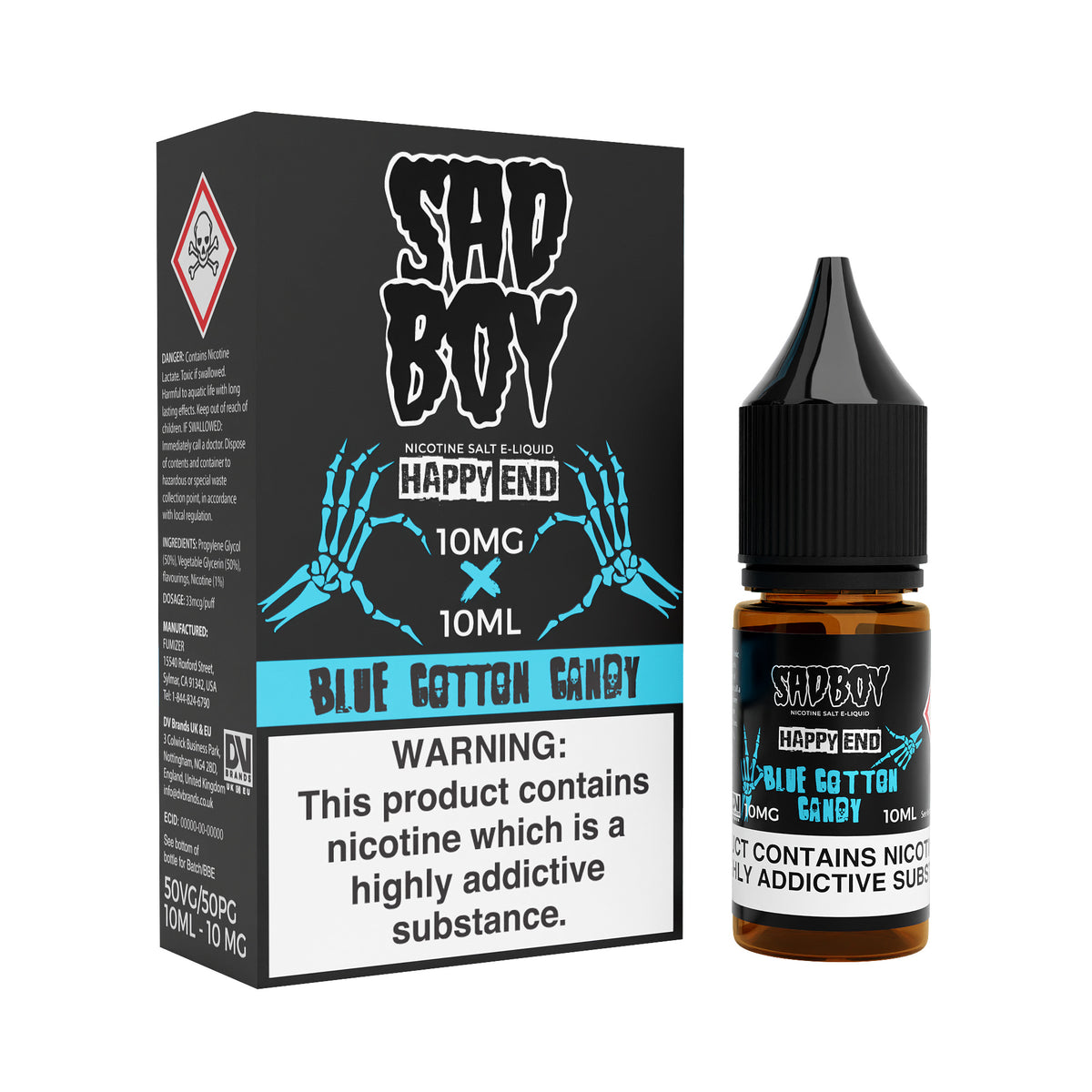 Blue Cotton Candy Nic Salt by Sadboy - Nic Salts UK