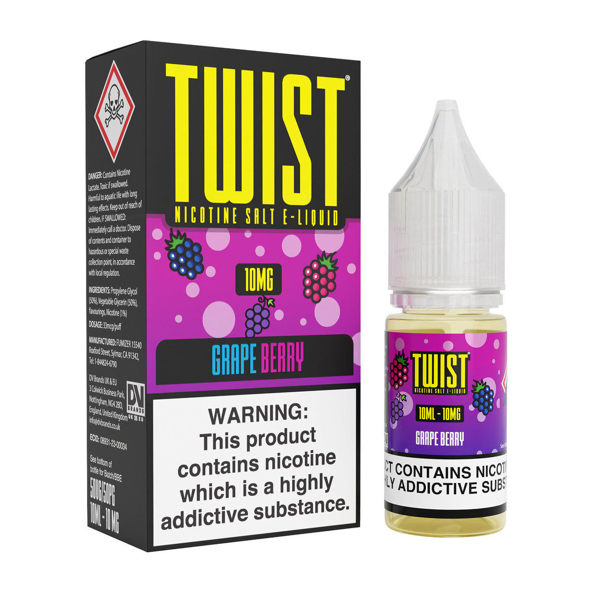 Grape Berry Nic Salt by Twist E-Liquid - Nic Salts UK