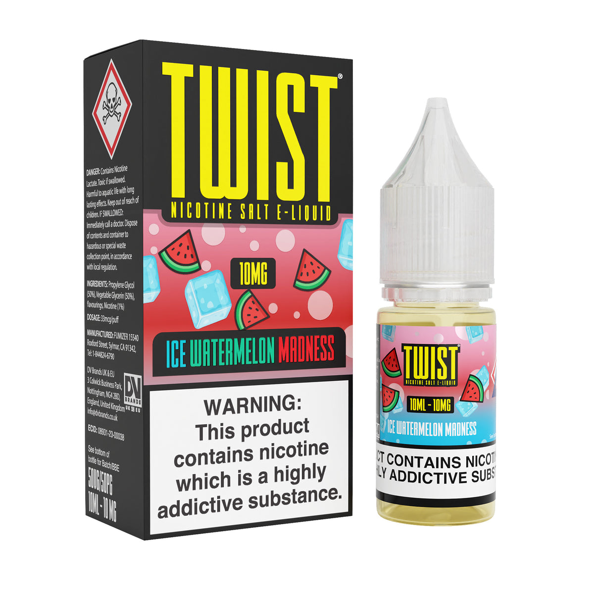 Ice Watermelon Madness Nic Salt by Twist E-Liquid - Nic Salts UK