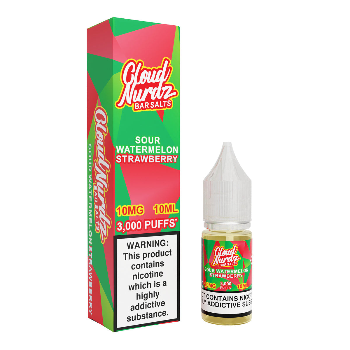 Sour Watermelon Strawberry Nic Salt by Cloud Nurdz - Nic Salts UK