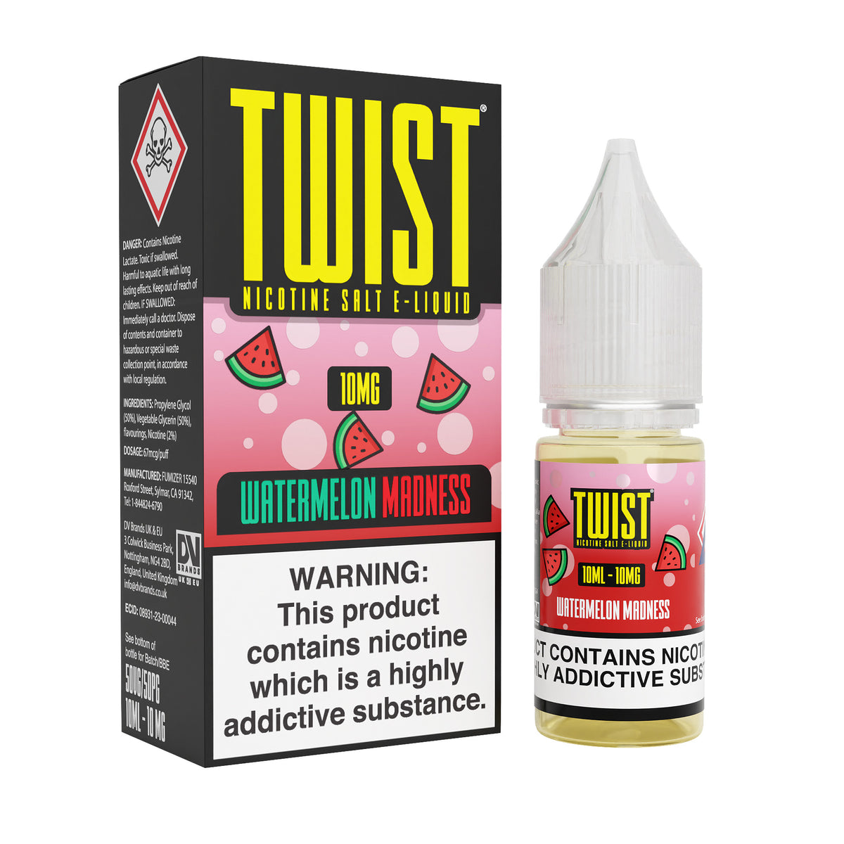 Watermelon Madness Nic Salt by Twist E-Liquid - Nic Salts UK