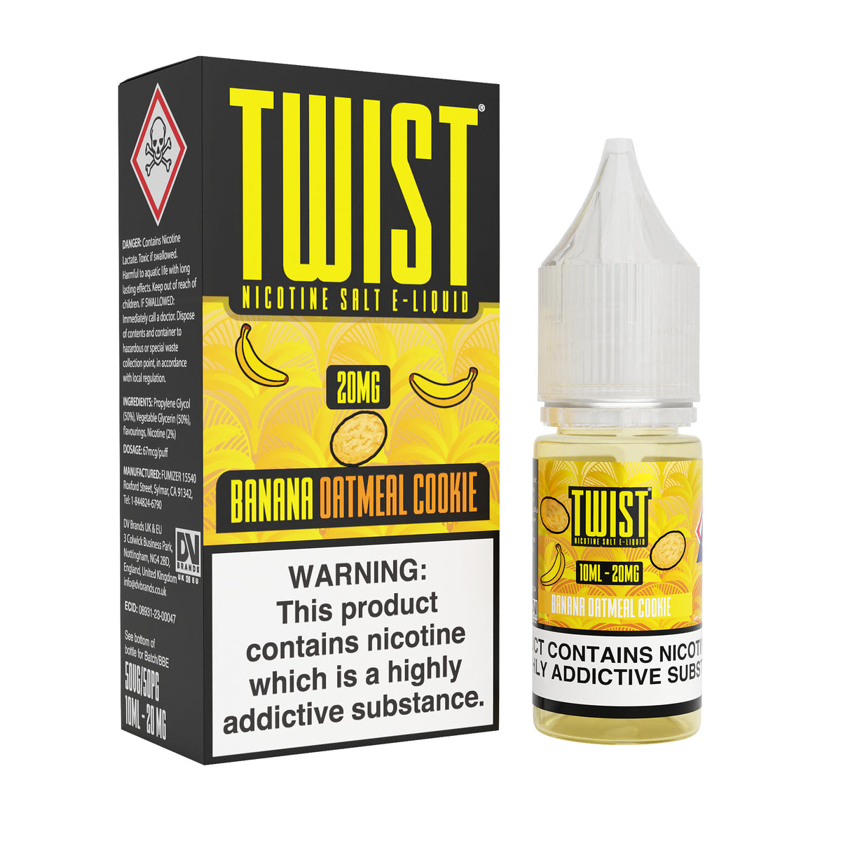 Twist E-Liquid Banana Oatmeal Cookie 10ml Nic Salt