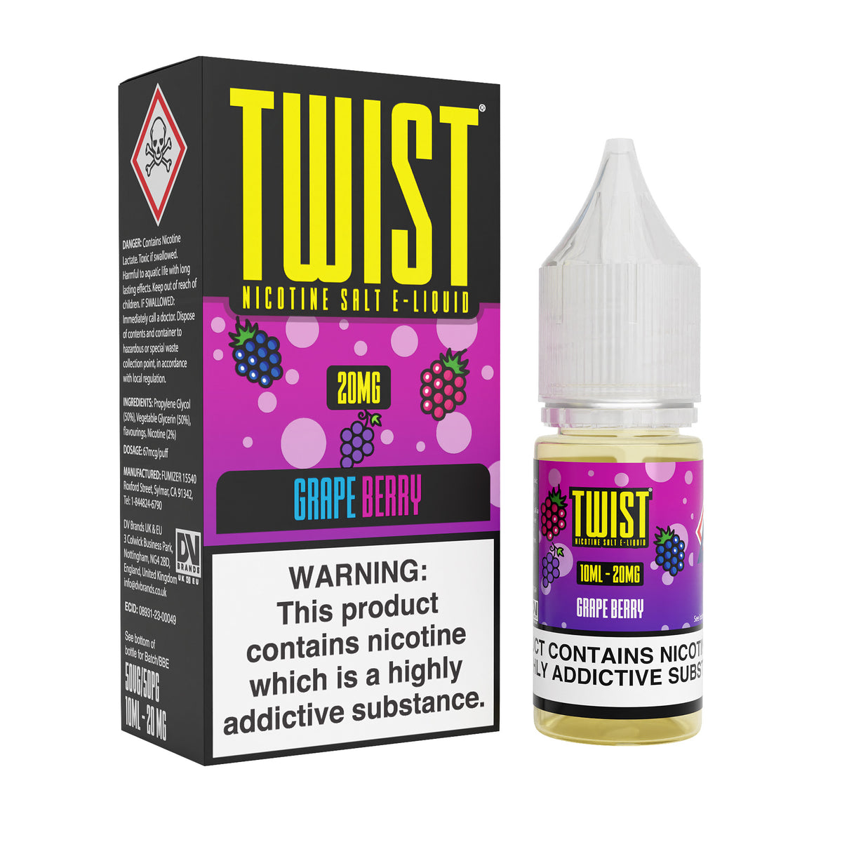 Twist E-Liquid Grape Berry 10ml Nic Salt