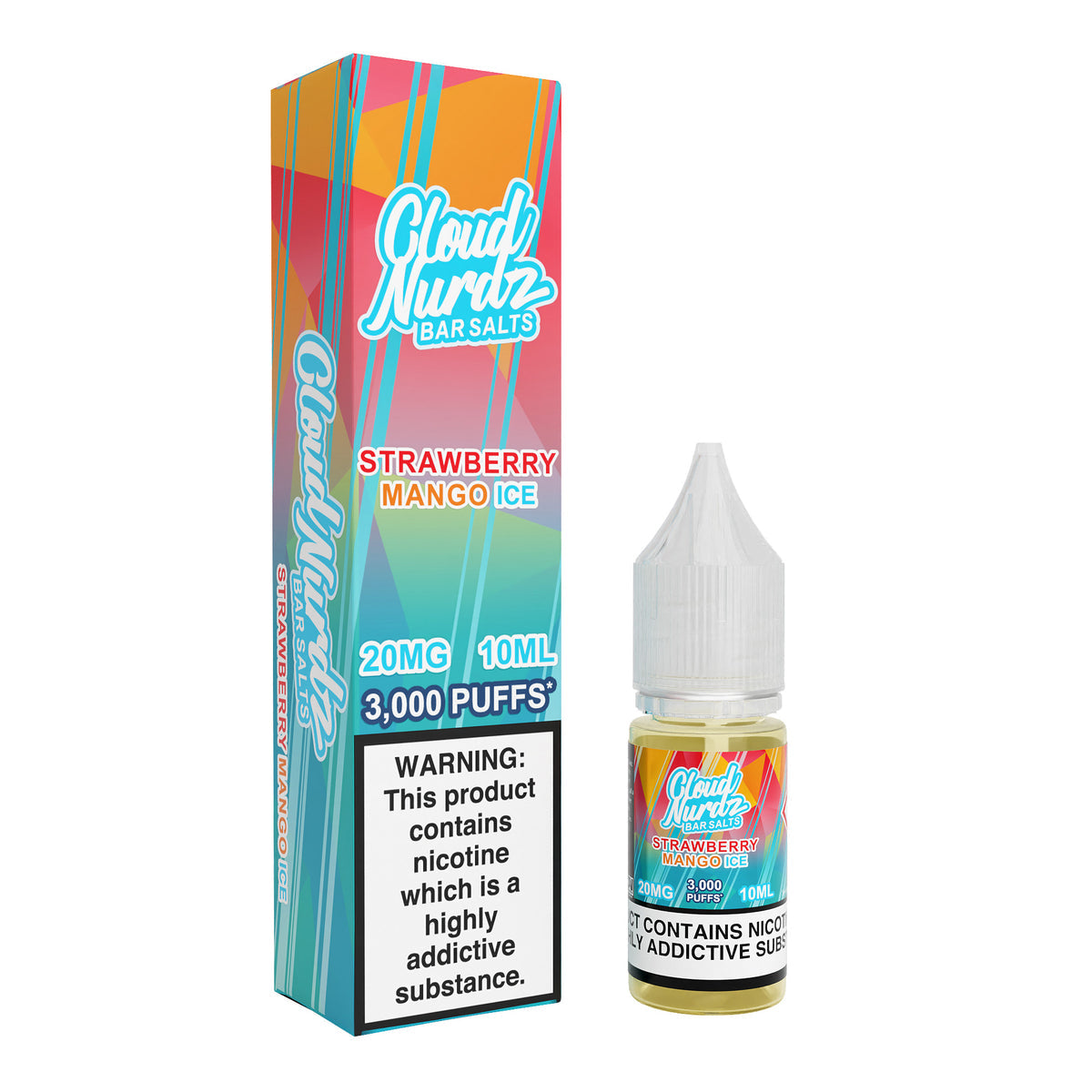 Cloud Nurdz Strawberry Mango Ice 10ml Nic Salt