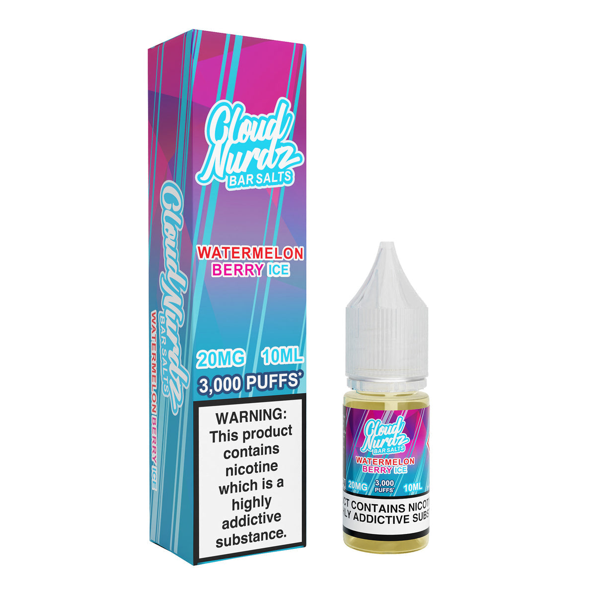 Cloud Nurdz Watermelon Berry Ice 10ml Nic Salt