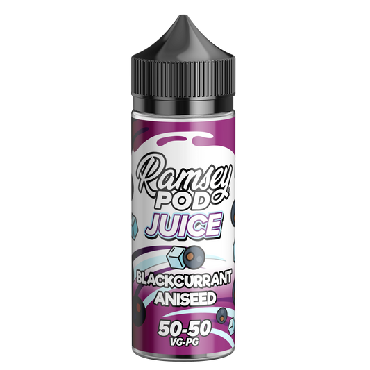 Ramsey Pod Juice Blackcurrant Aniseed 100ml Shortfill