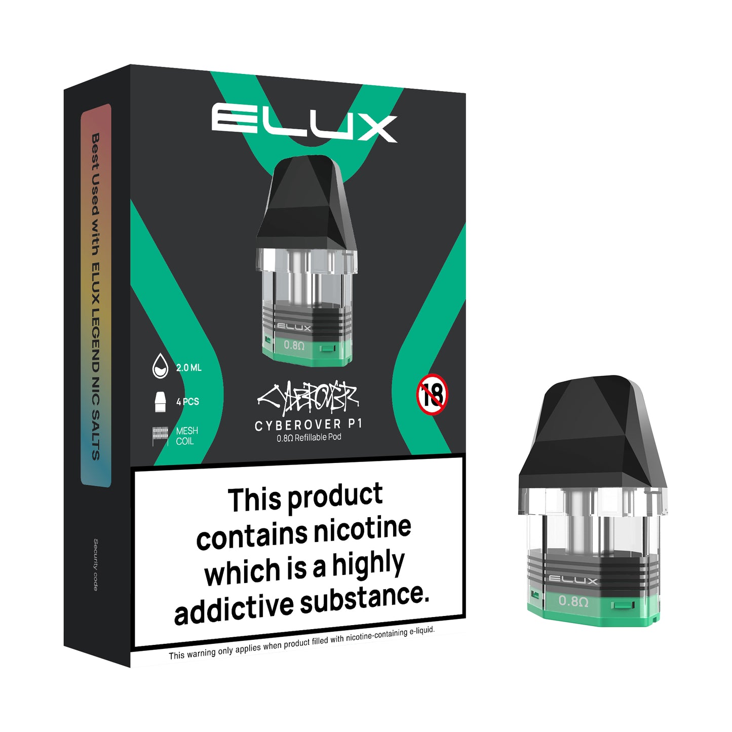 Elux Cyberover P1 Refillable Pods - 4 Pack