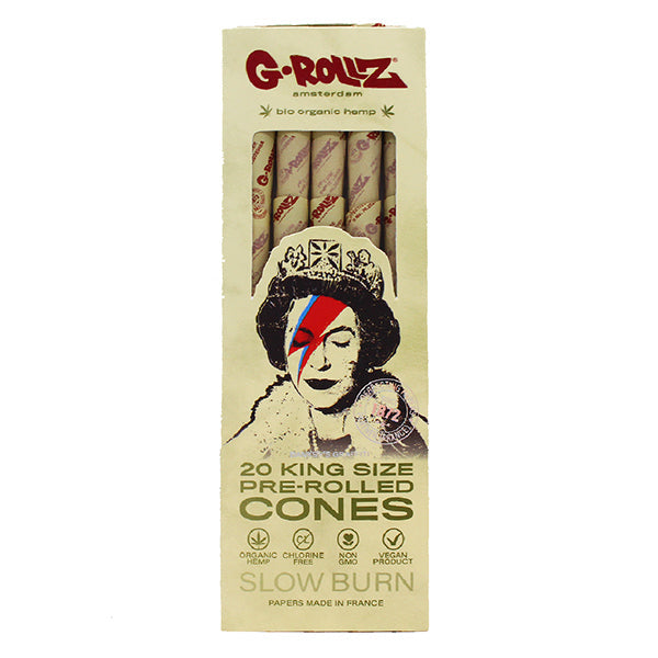 G-ROLLZ Pre Rolled Cones 20 Pack - Bio Organic Hemp (Lizzie Stardust)