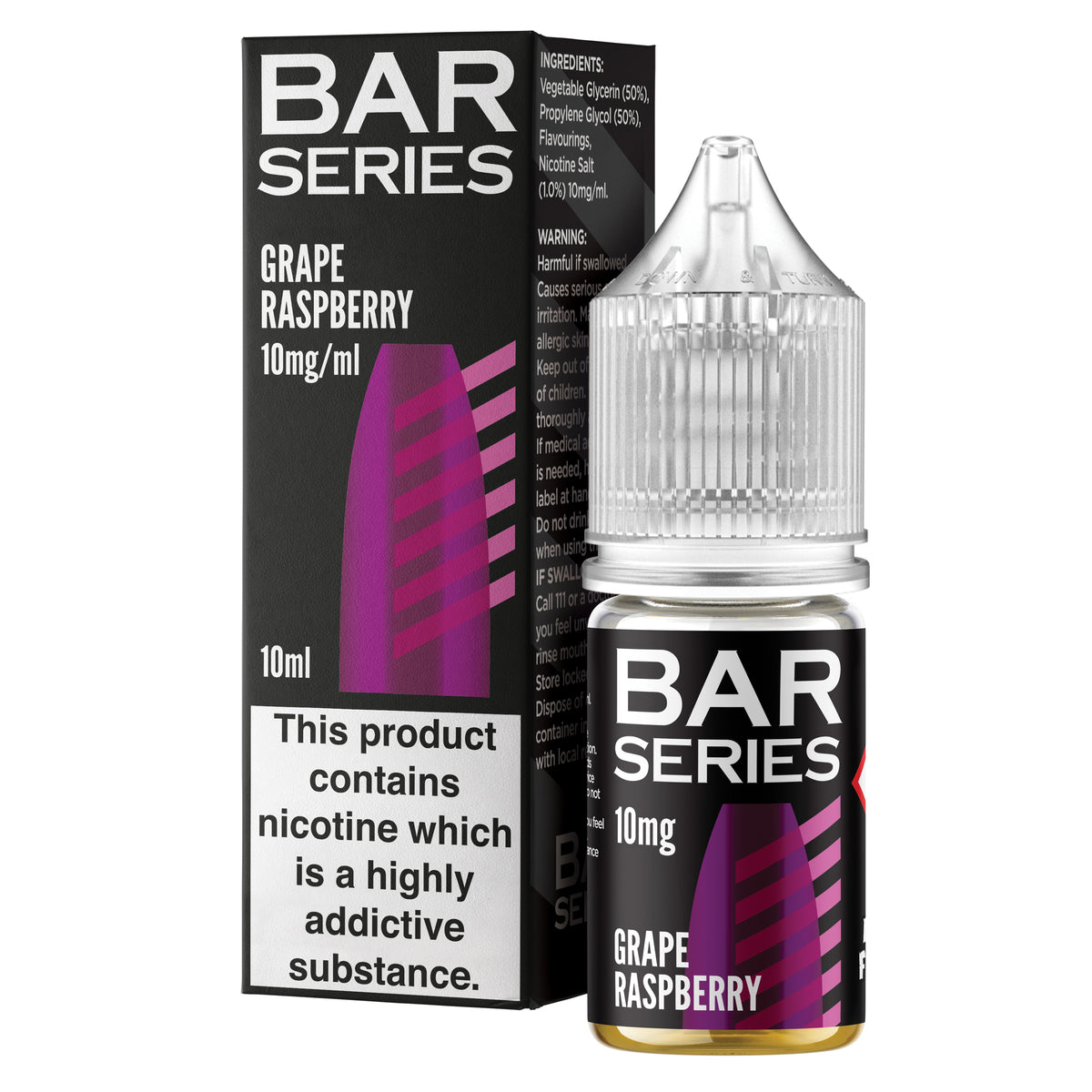 Bar Series Grape Raspberry 10ml Nic Salt