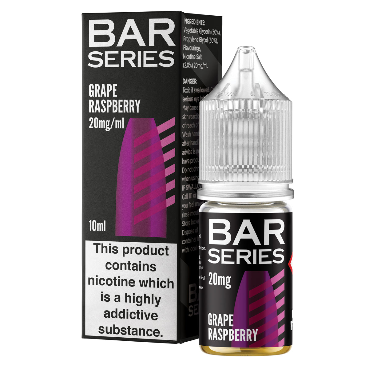 Bar Series Grape Raspberry 10ml Nic Salt