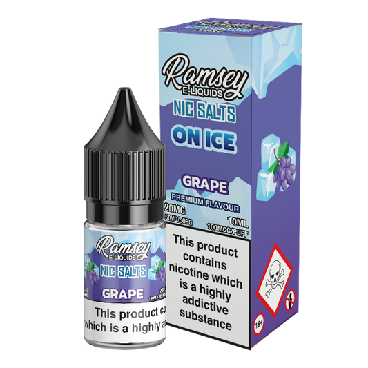 Ramsey E-Liquids On Ice Grape Ice 10ml Nic Salt