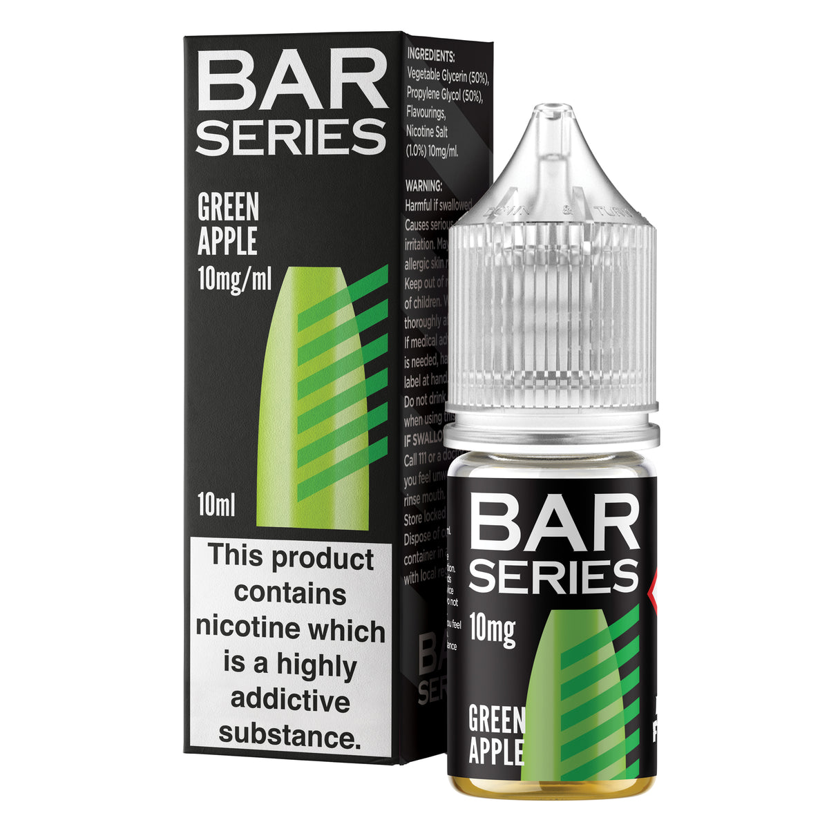 Bar Series Green Apple 10ml Nic Salt