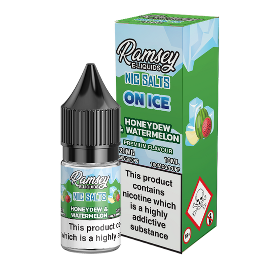 Ramsey E-Liquids On Ice Honeydew Watermelon 10ml Nic Salt