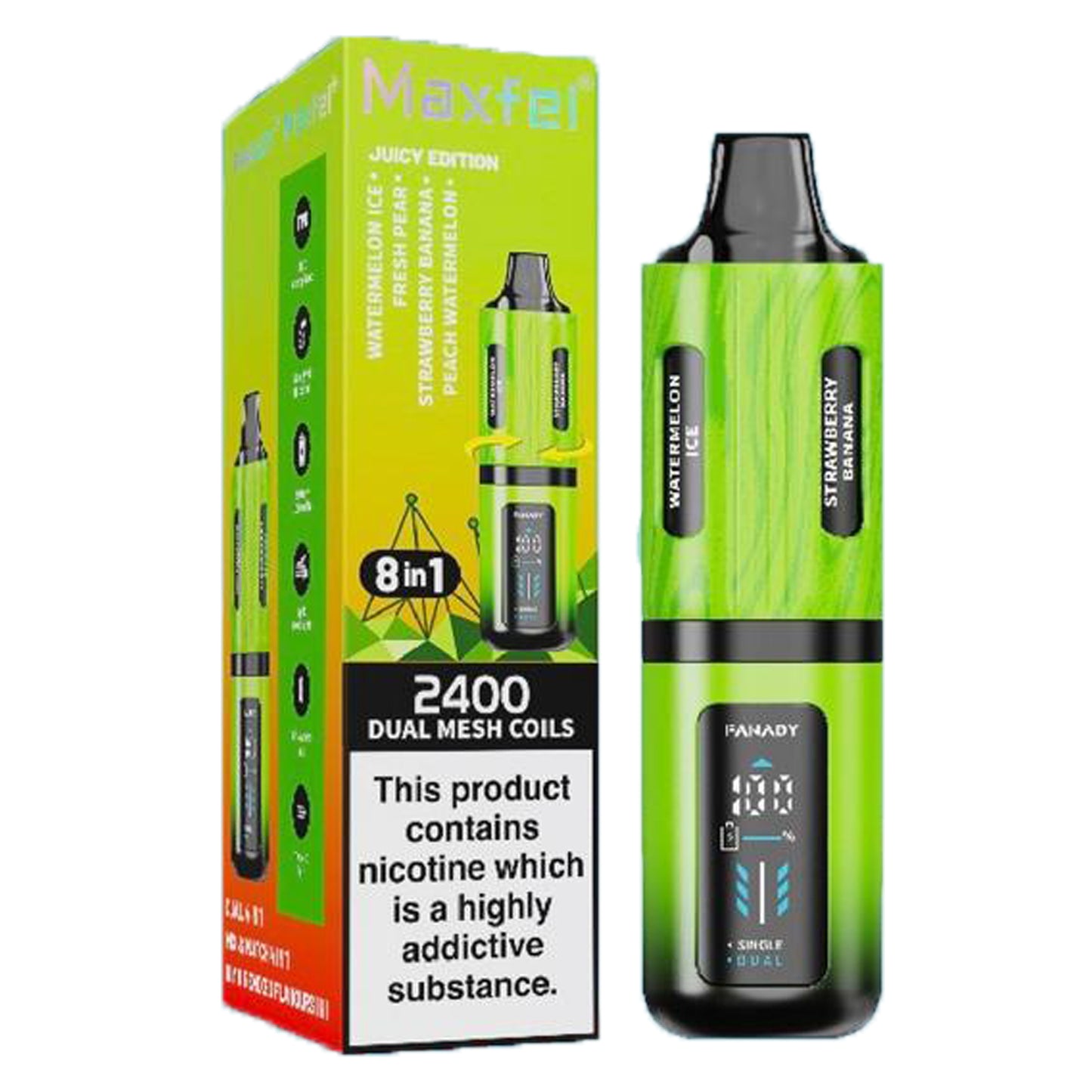 Maxfel Legend 2400 8 in 1 Disposable Vape Device