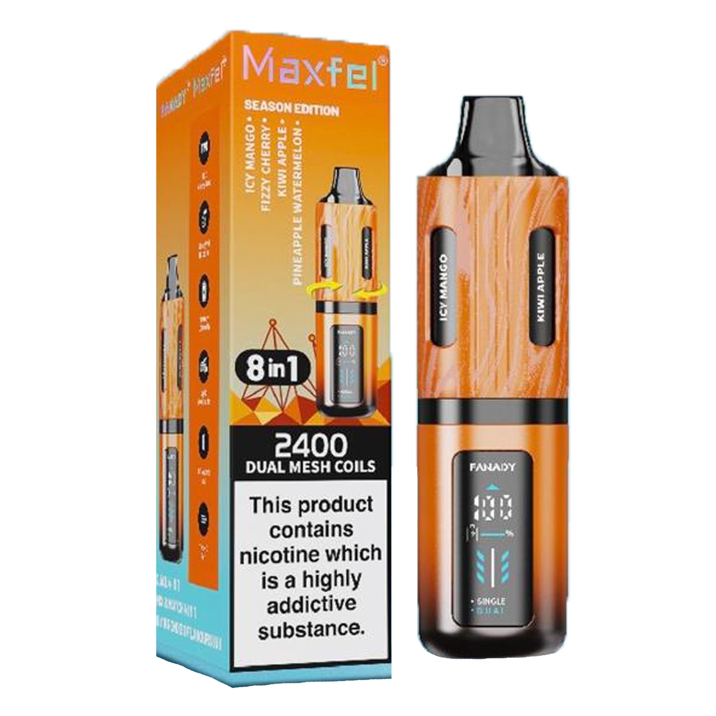 Maxfel Legend 2400 8 in 1 Disposable Vape Device