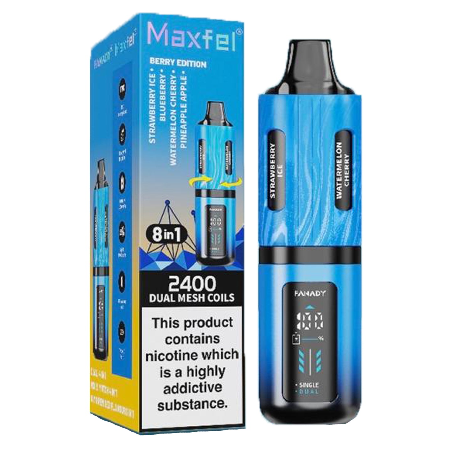 Maxfel Legend 2400 8 in 1 Disposable Vape Device