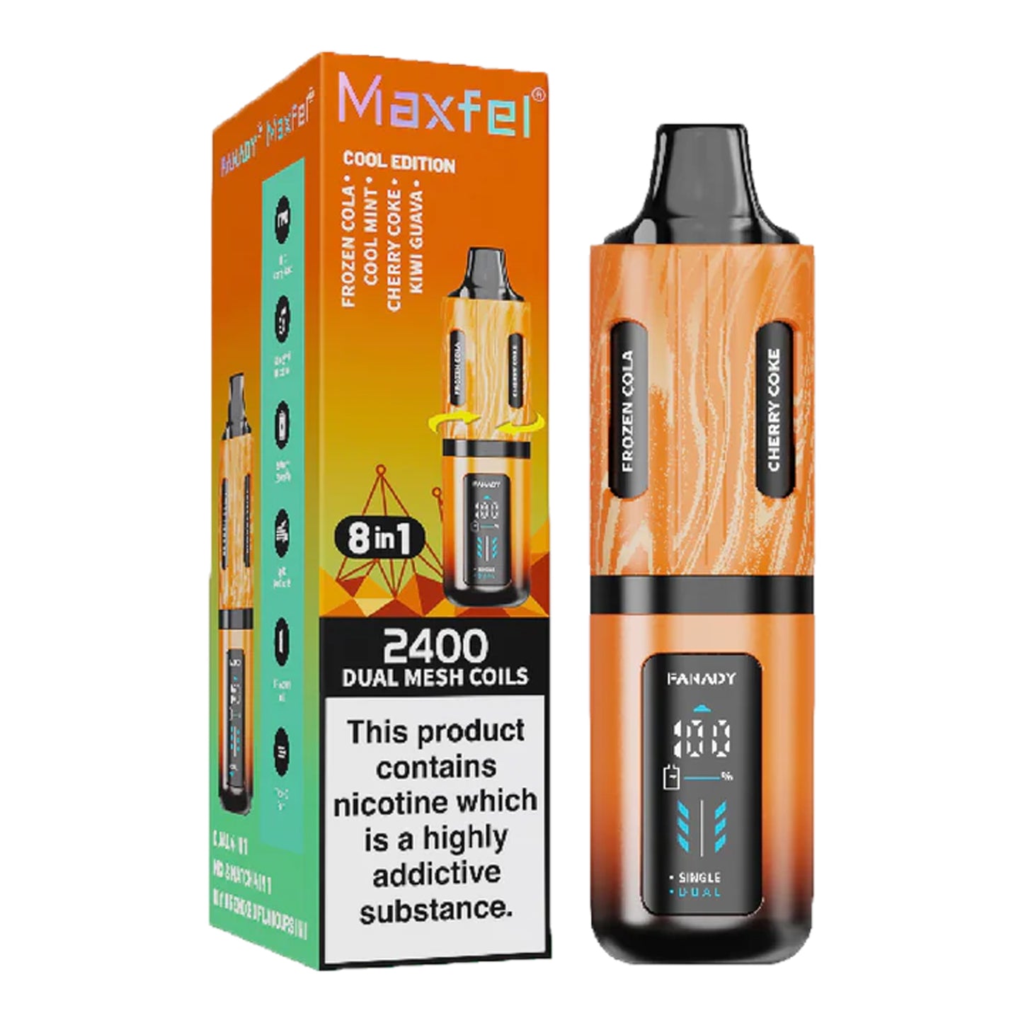 Maxfel Legend 2400 8 in 1 Disposable Vape Device