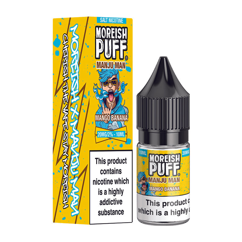 Moreish Puff Manju Man Mango Banana 10ml Nic Salt