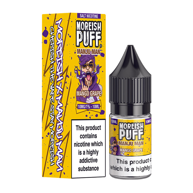 Moreish Puff Manju Man Mango Grape 10ml Nic Salt