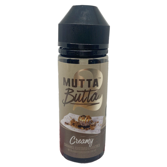 Mutta 2 Butta Caramel Custard Butterscotch Toffee 100ml Shortfill (Short Date / Out of Date)