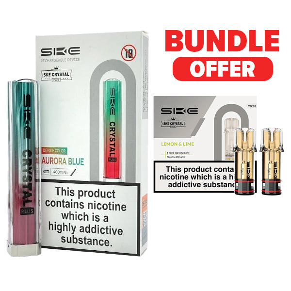 SKE Crystal Plus Prefilled Pod Vape Kit & Prefilled Pods