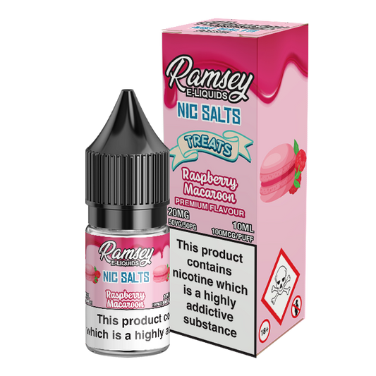 Ramsey E-Liquids Treats Raspberry Macaroon 10ml Nic Salt