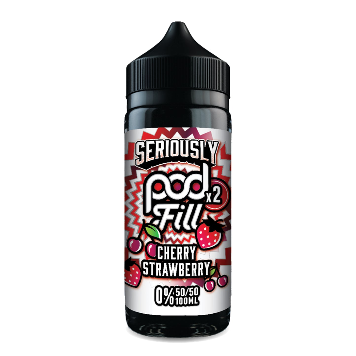 Doozy Vape Seriously Pod Fill X2 Cherry Strawberry 0mg 100ml Shortfill