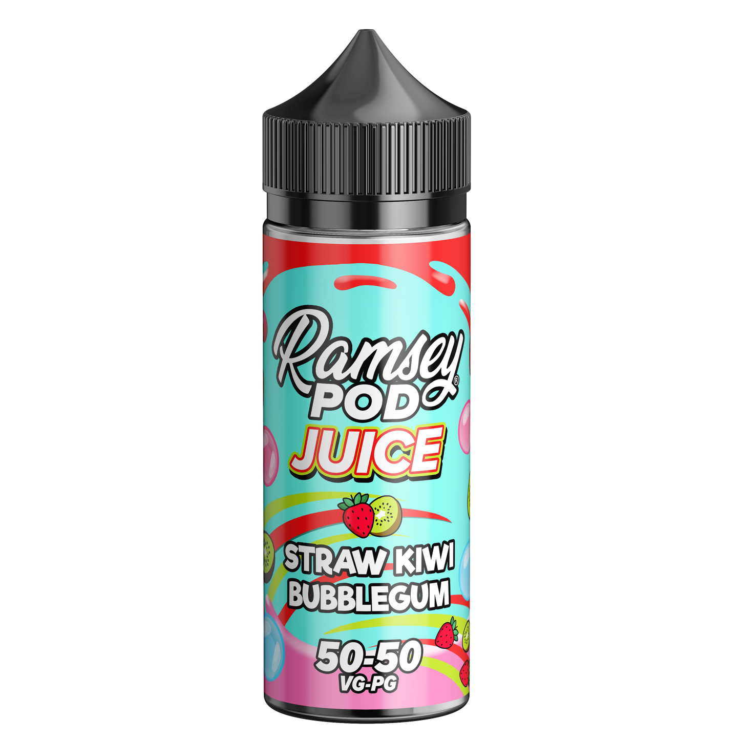 Ramsey Pod Juice Straw Kiwi Bubblegum 100ml Shortfill