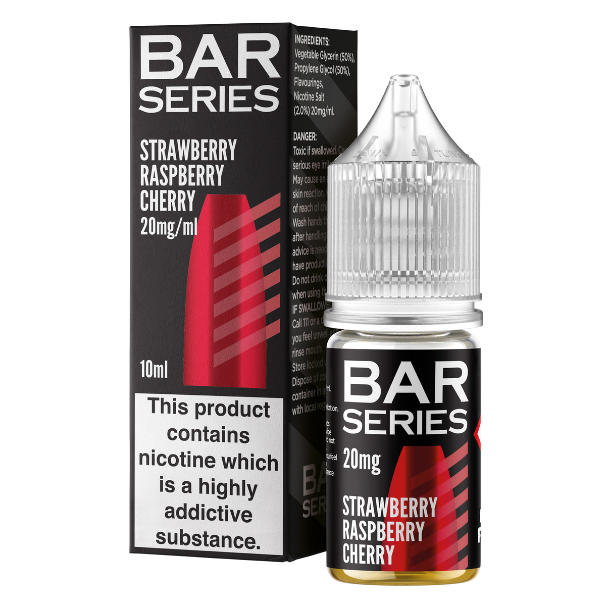 Bar Series Strawberry Raspberry Cherry 10ml Nic Salt