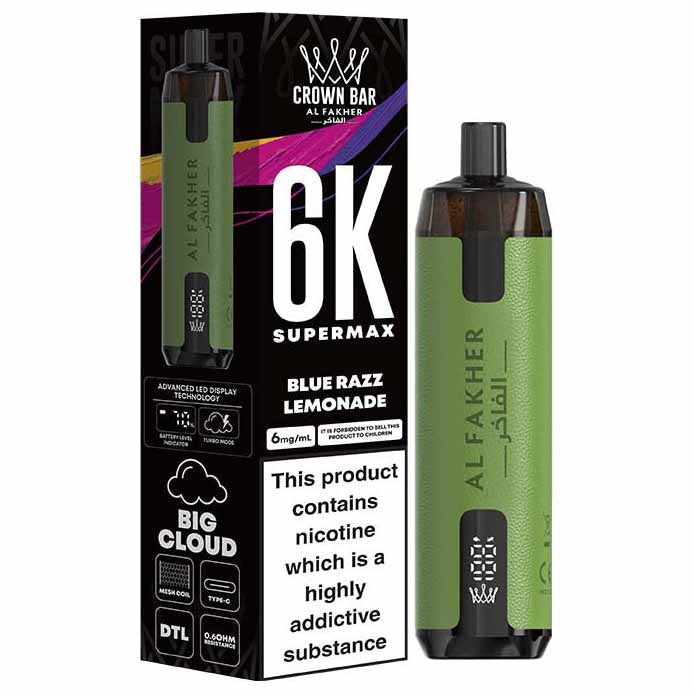 Al Fakher AF6000 SUPERMAX Blue Razz Lemonade