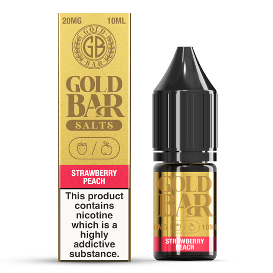 Gold Bar Strawberry Peach 10ml Nic Salt