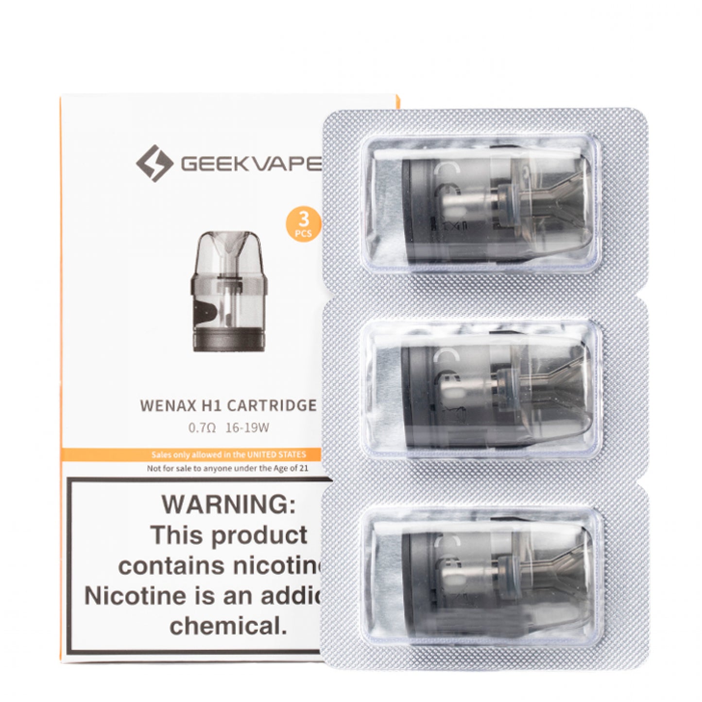 Geekvape Wenax H1 Replacement Pods - 3 Pack