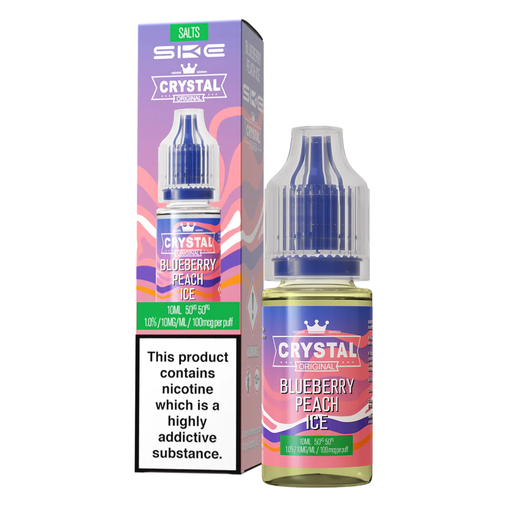 SKE Crystal V2 Blueberry Peach Ice 10ml Nic Salt