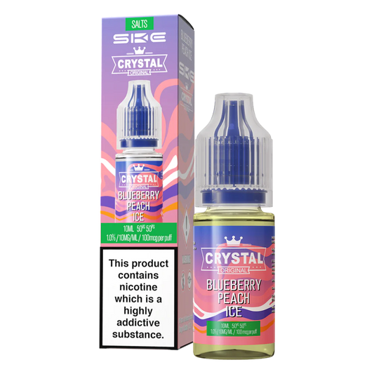 SKE Crystal V2 Blueberry Peach Ice 10ml Nic Salt