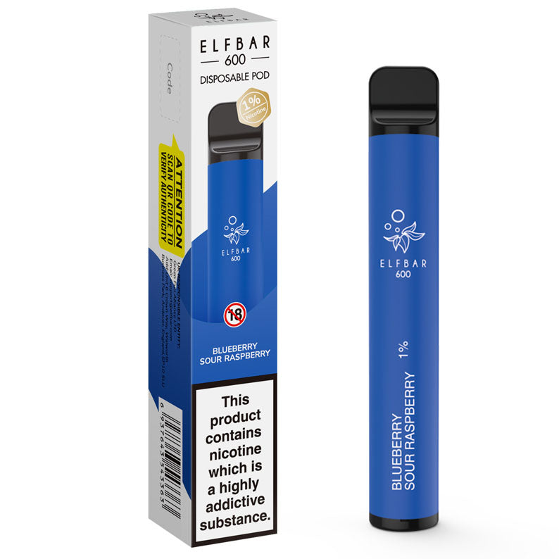 Elf Bar 600 Blueberry Sour Raspberry Disposable Pod