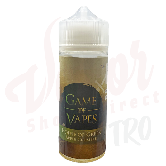 Game Of Vapes House Of Green Apple Crumble 50:50 0mg 100ml - Dated July 2021