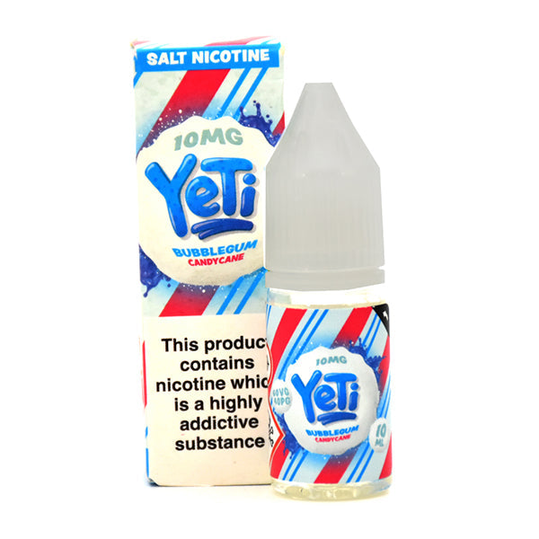 Yeti Bubblegum Candy Cane 10ml Nic Salt-10mg