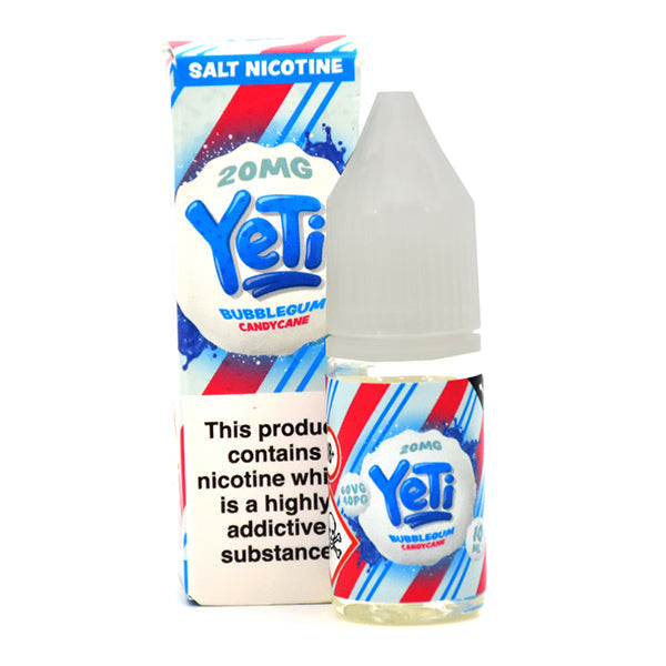 Yeti Bubblegum Candy Cane 10ml Nic Salt-20mg