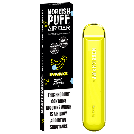 Moreish Puff Air Bar Disposable Devices-Banana Ice