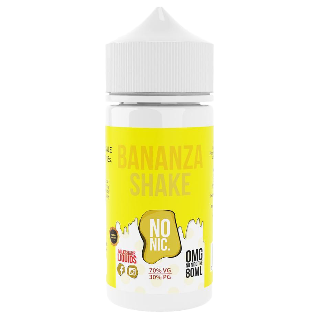 Milkshake E-liquids Bananza Shake 0mg 80ml Shortfill E-Liquid