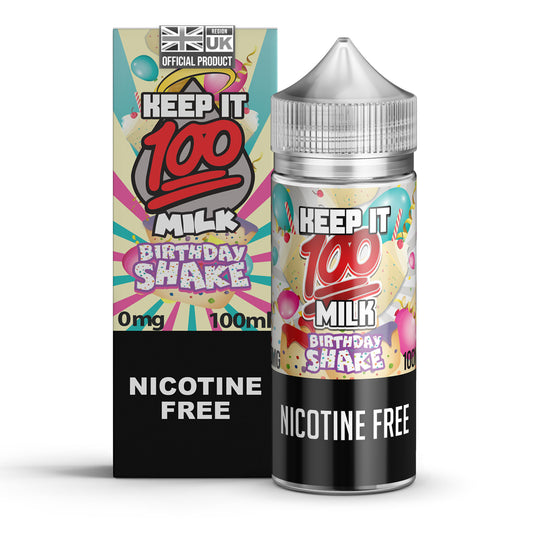 Keep It 100 Milk Birthday Shake E-Liquid 100ml Shortfill