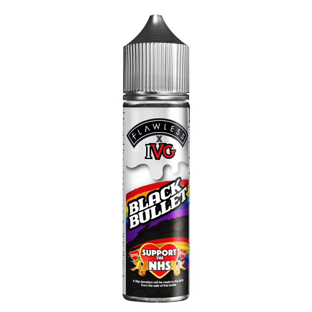 Flawless x IVG: Black Bullet 0mg 50ml Shortfill E-Liquid