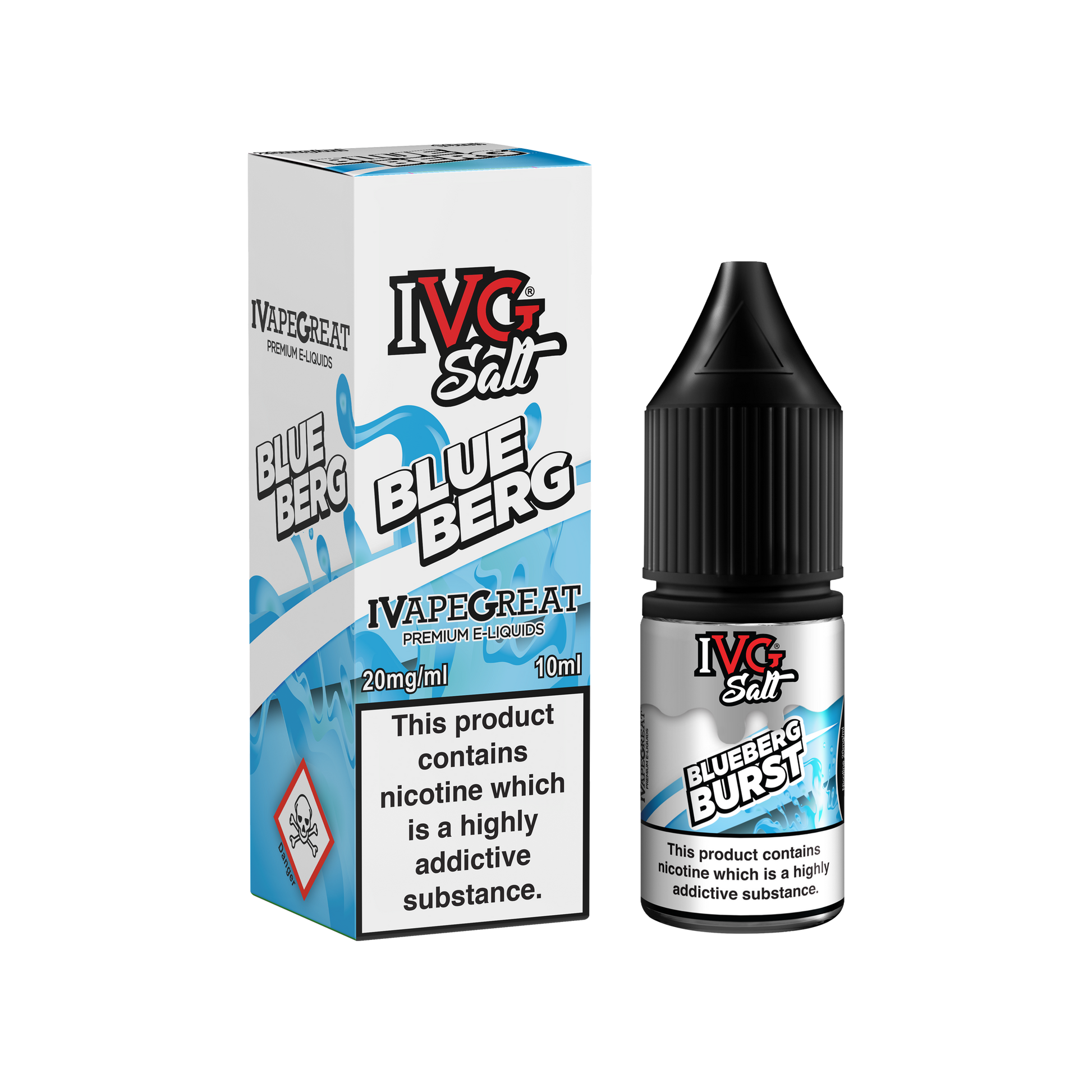 IVG Salt Blue Berg 10ml TPD Compliant E-liquid (Juicy Range)-10mg