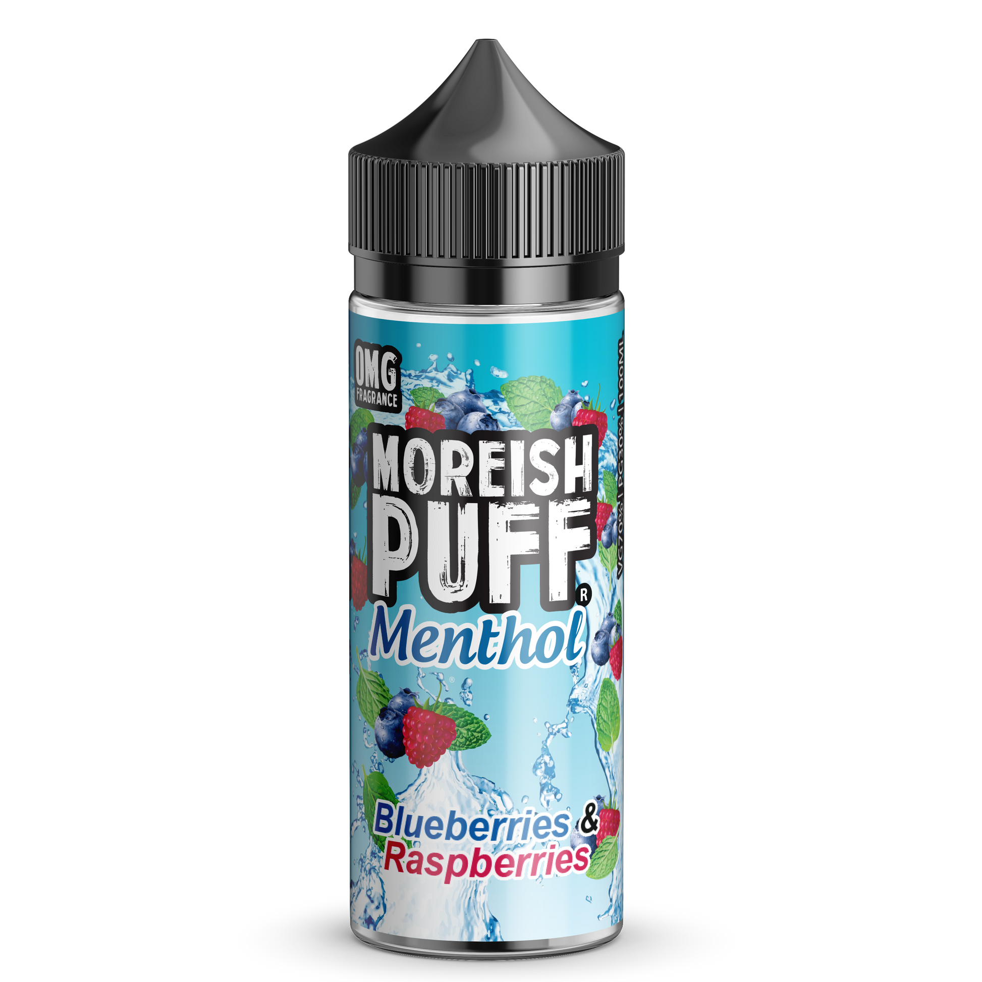 Moreish Puff Menthol Blueberries & Raspberries 0mg 100ml Shortfill E-Liquid