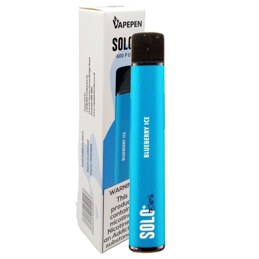 Solo+ Extra Vapepen Blueberry Ice Disposable Vape