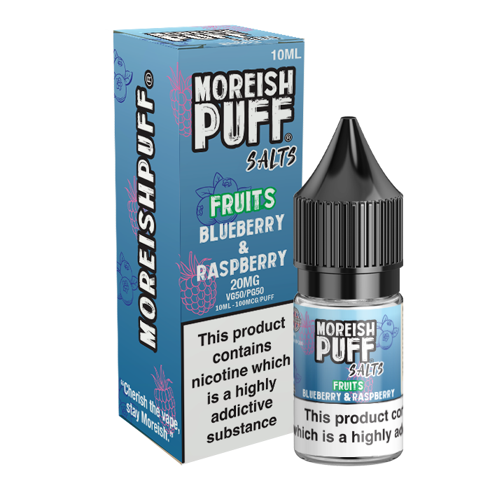 Moreish Puff Fruits Blueberry & Raspberry 10ml Nic Salt-10mg