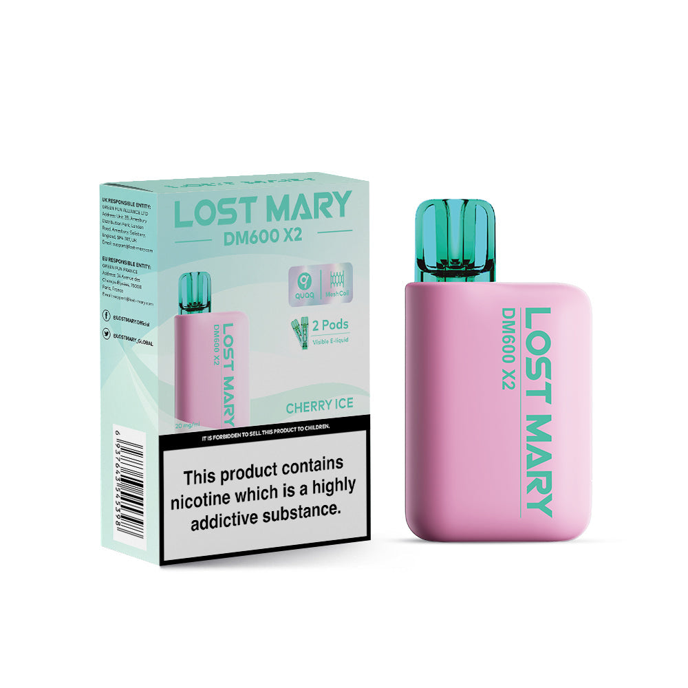 Lost Mary DM600 X2 Cherry Ice Disposable Vape